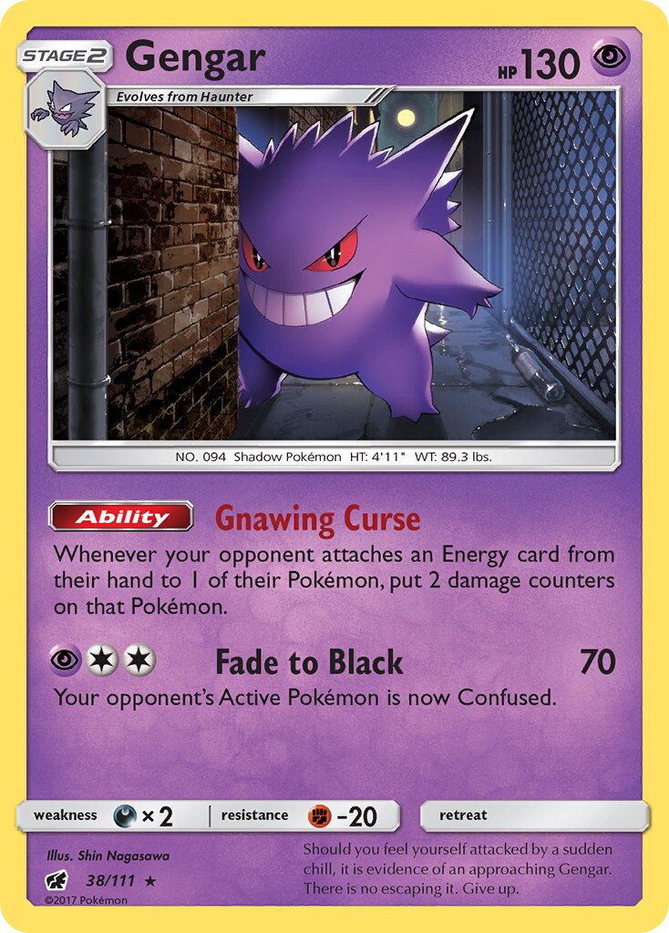 Gengar 038/125 — Crimson Invasion (English Pokémon TCG card)