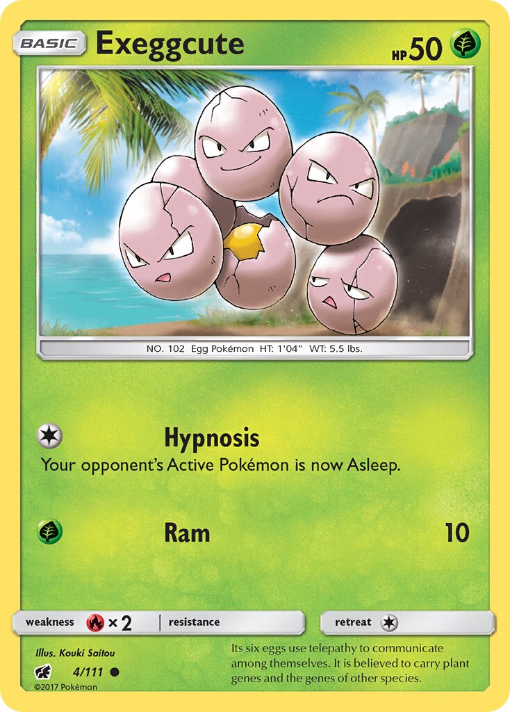 Exeggcute 004/125 — Crimson Invasion (English Pokémon TCG card)