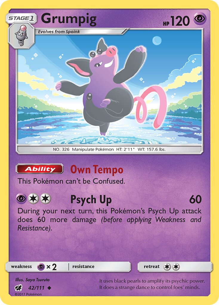 Grumpig 042/125 — Crimson Invasion (English Pokémon TCG card)