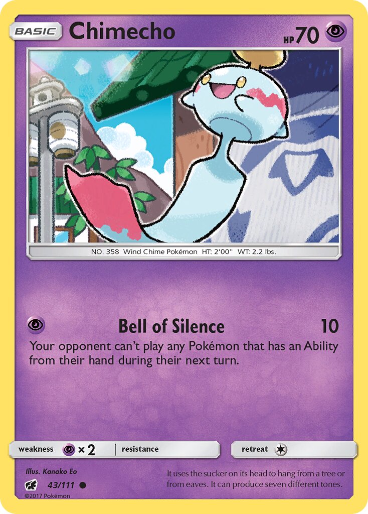 Chimecho 043/125 — Crimson Invasion (English Pokémon TCG card)