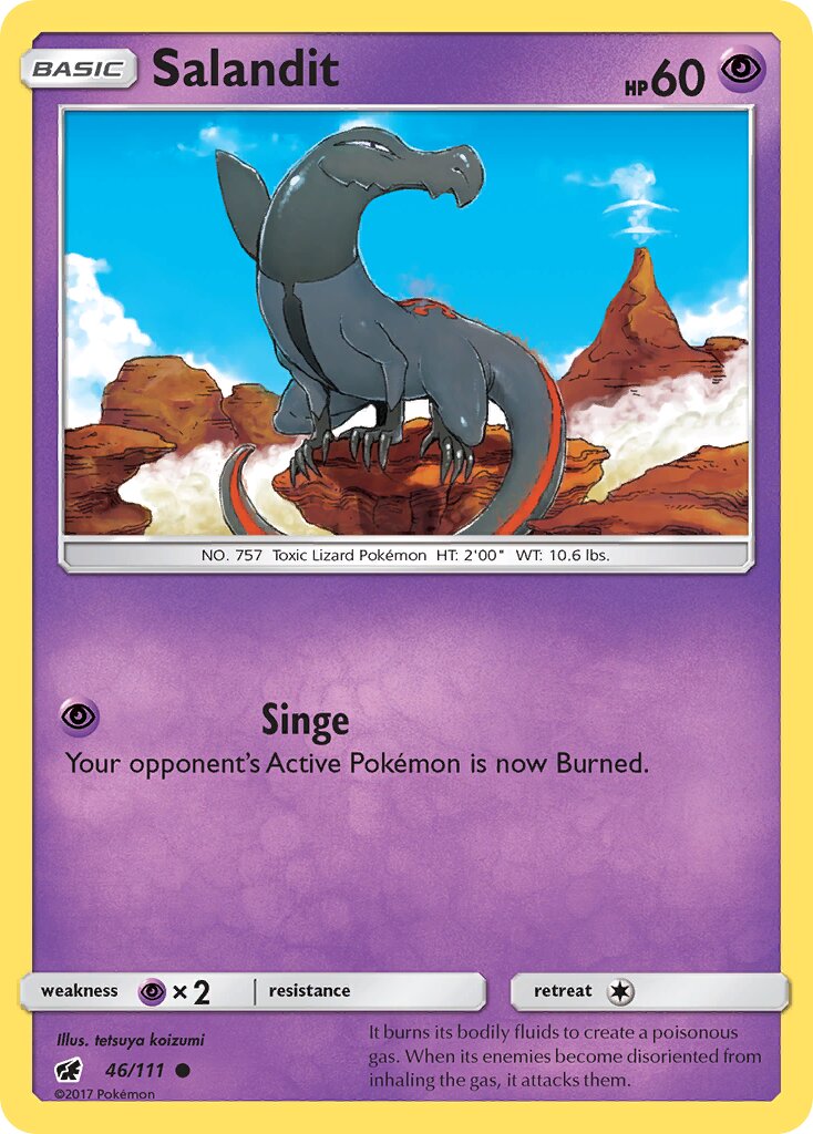 Salandit 046/125 — Crimson Invasion (English Pokémon TCG card)