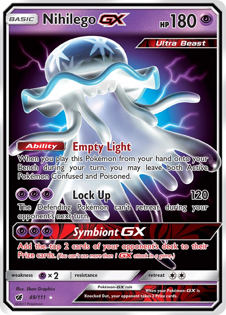 Nihilego-GX 049/125 — Crimson Invasion (English Pokémon TCG card)