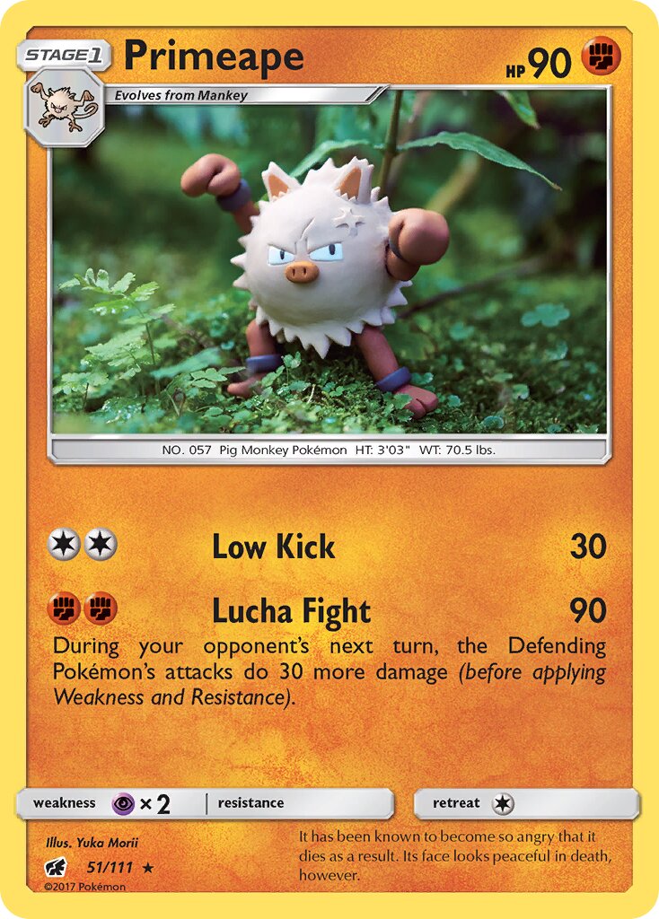 Primeape 051/125 — Crimson Invasion (English Pokémon TCG card)