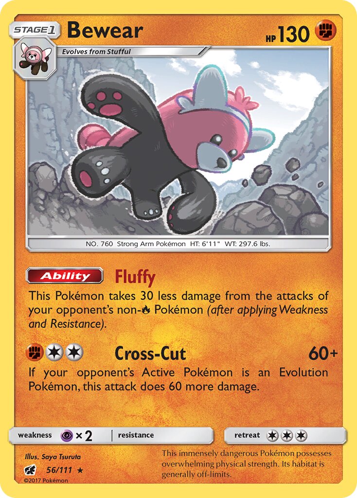 Bewear 056/125 — Crimson Invasion (English Pokémon TCG card)