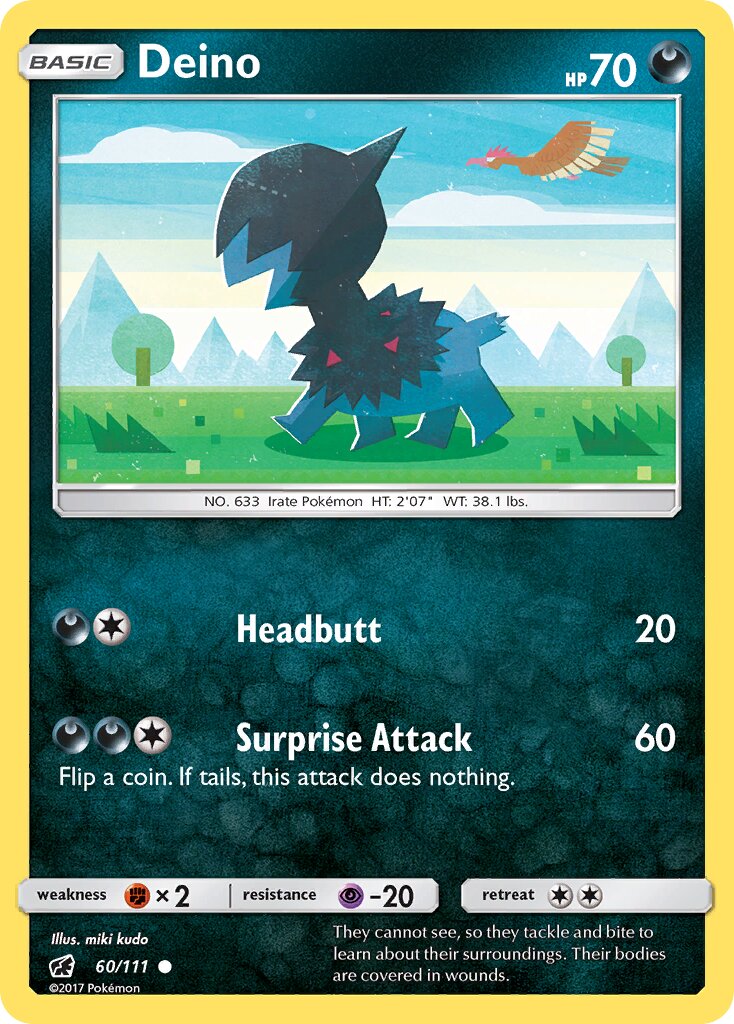 Deino 060/125 — Crimson Invasion (English Pokémon TCG card)