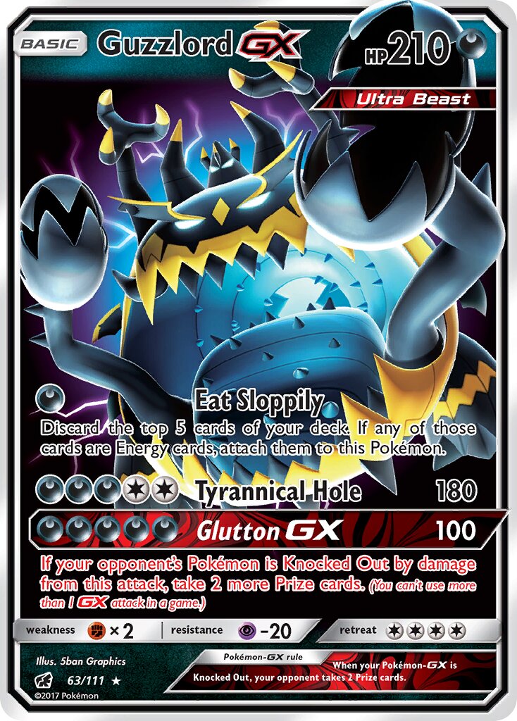 Guzzlord-GX 063/125 — Crimson Invasion (English Pokémon TCG card)