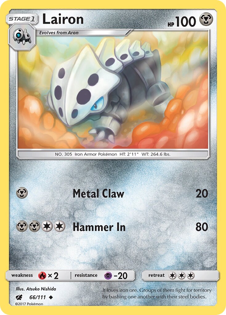 Lairon 066/125 — Crimson Invasion (English Pokémon TCG card)