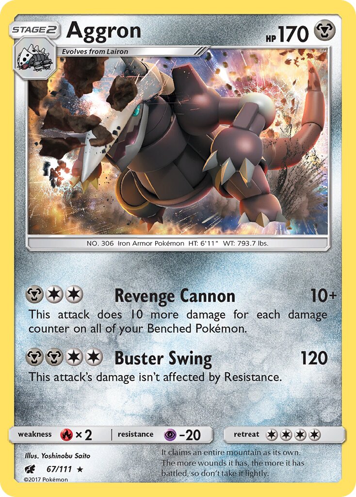 Aggron 067/125 — Crimson Invasion (English Pokémon TCG card)