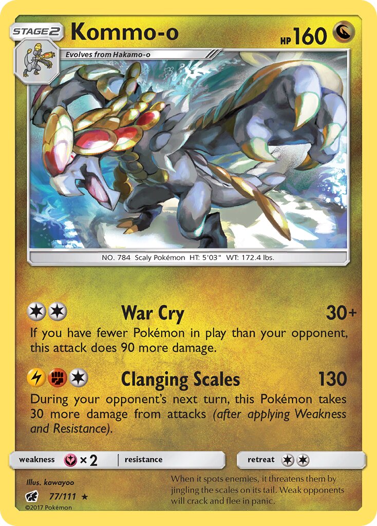 Kommo-o 077/125 — Crimson Invasion (English Pokémon TCG card)