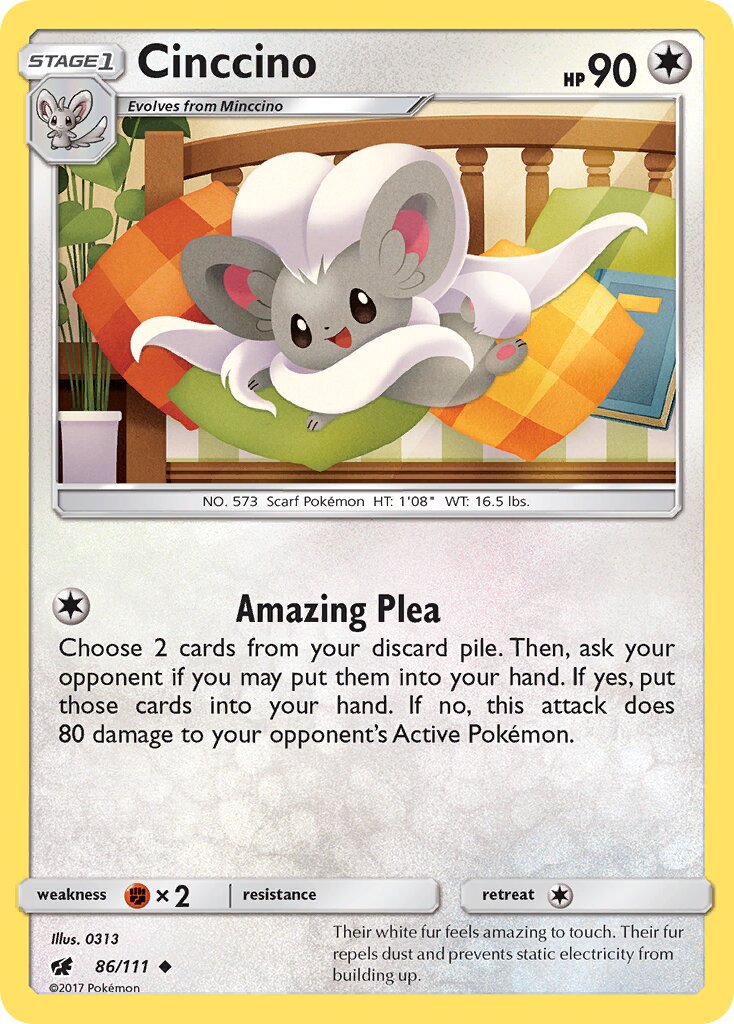 Cinccino 086/125 — Crimson Invasion (English Pokémon TCG card)