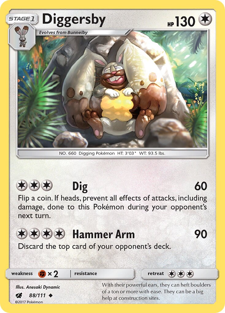 Diggersby 088/125 — Crimson Invasion (English Pokémon TCG card)