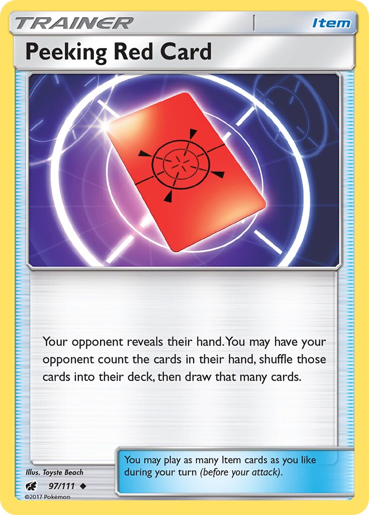 Peeking Red Card 097/125 — Crimson Invasion (English Pokémon TCG card)