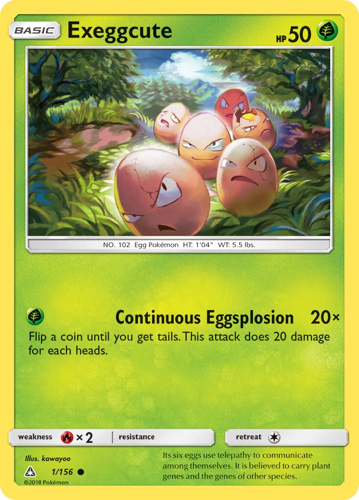 Exeggcute 001/173 — Ultra Prism (English Pokémon TCG card)