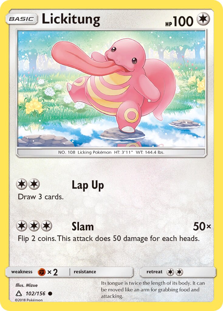 Lickitung 102/173 — Ultra Prism (English Pokémon TCG card)