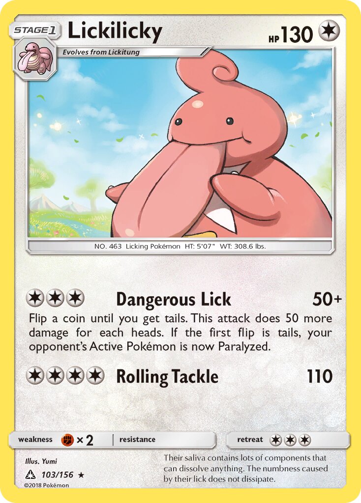 Lickilicky 103/173 — Ultra Prism (English Pokémon TCG card)