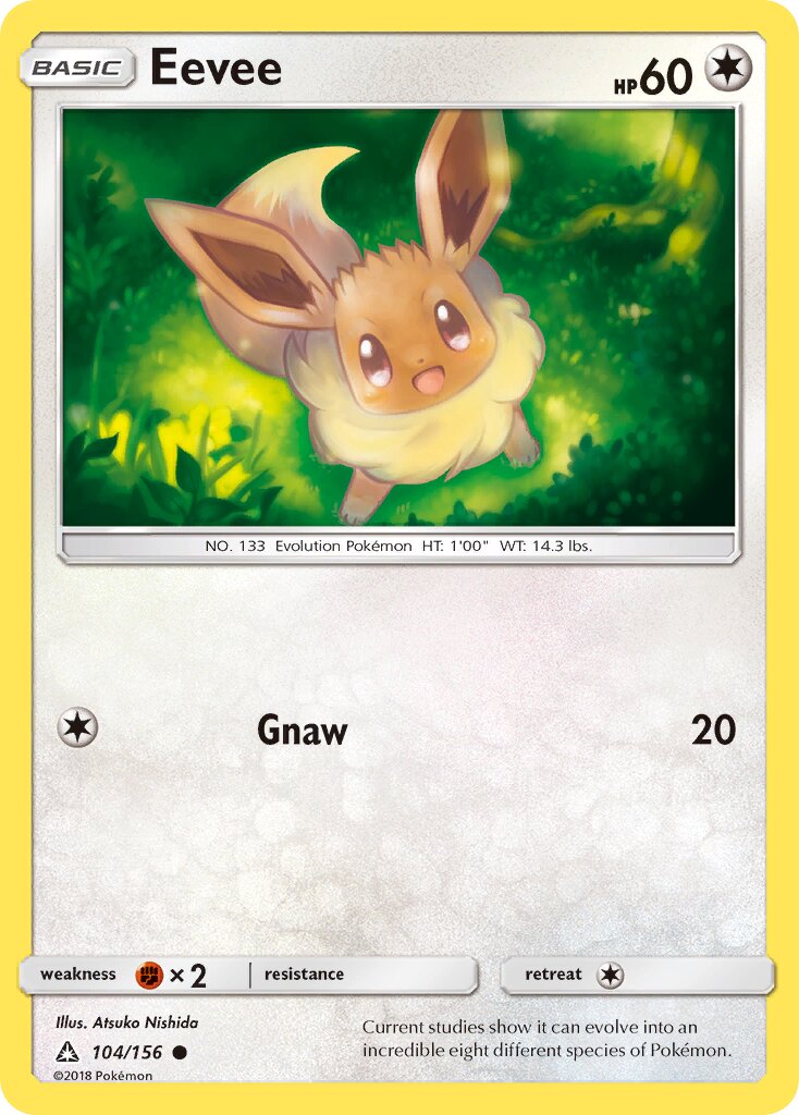 Eevee 104/173 — Ultra Prism (English Pokémon TCG card)