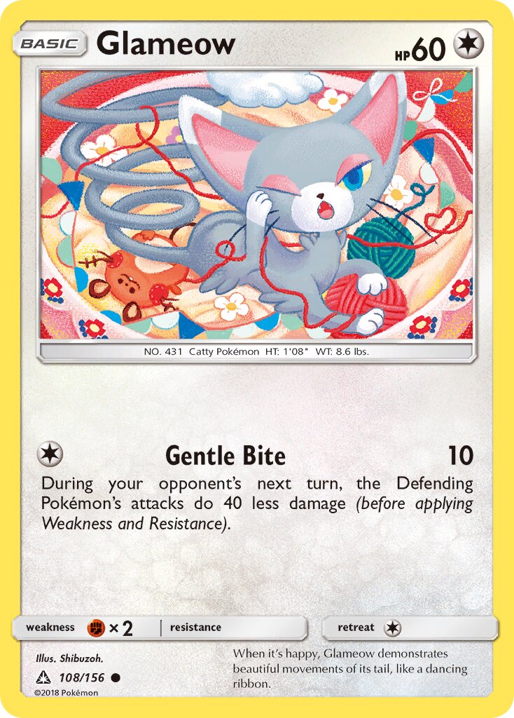 Glameow 108/173 — Ultra Prism (English Pokémon TCG card)