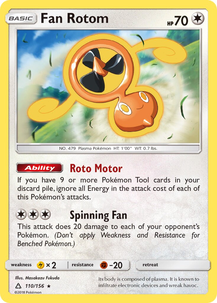 Fan Rotom 110/173 — Ultra Prism (English Pokémon TCG card)