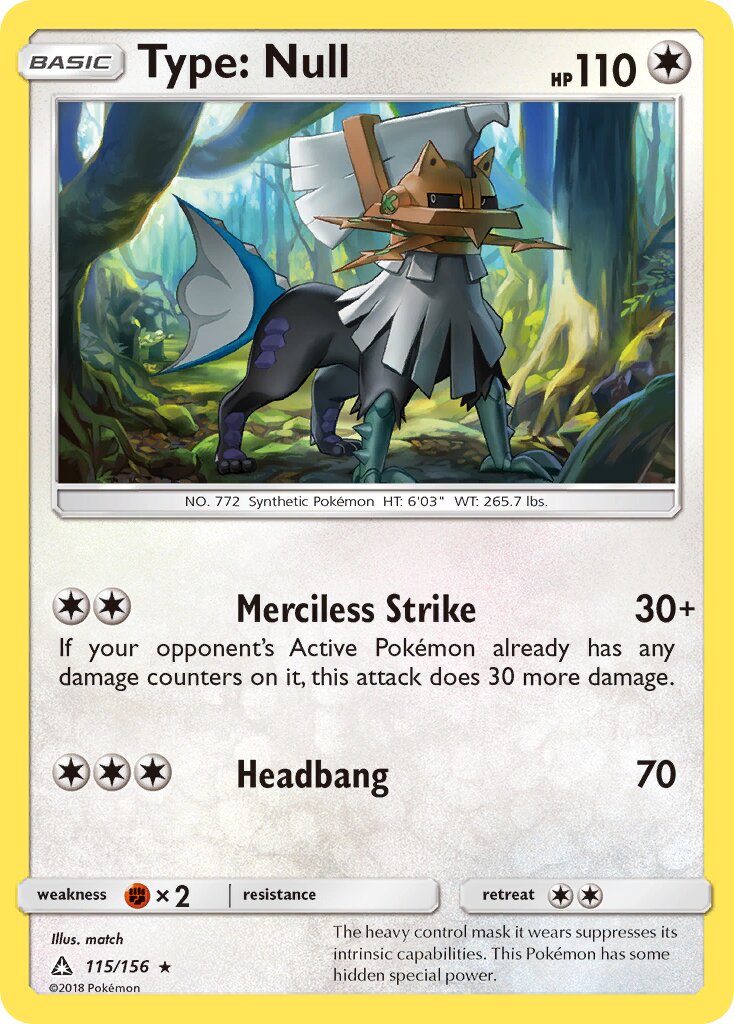 Type: Null 115/173 — Ultra Prism (English Pokémon TCG card)