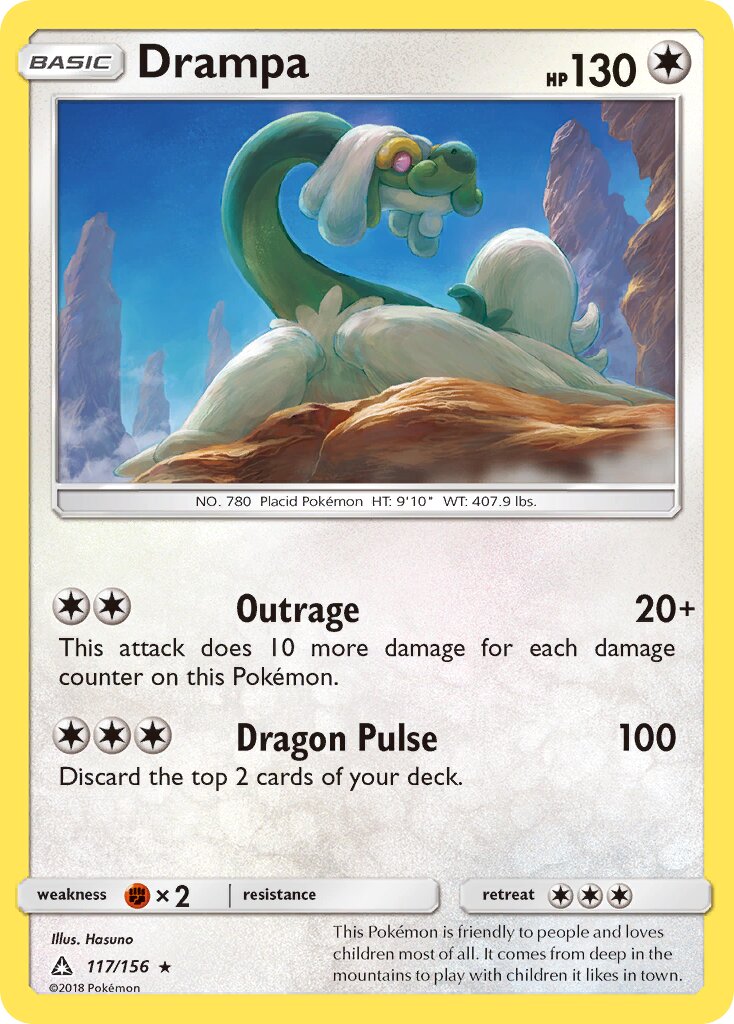 Drampa 117/173 — Ultra Prism (English Pokémon TCG card)