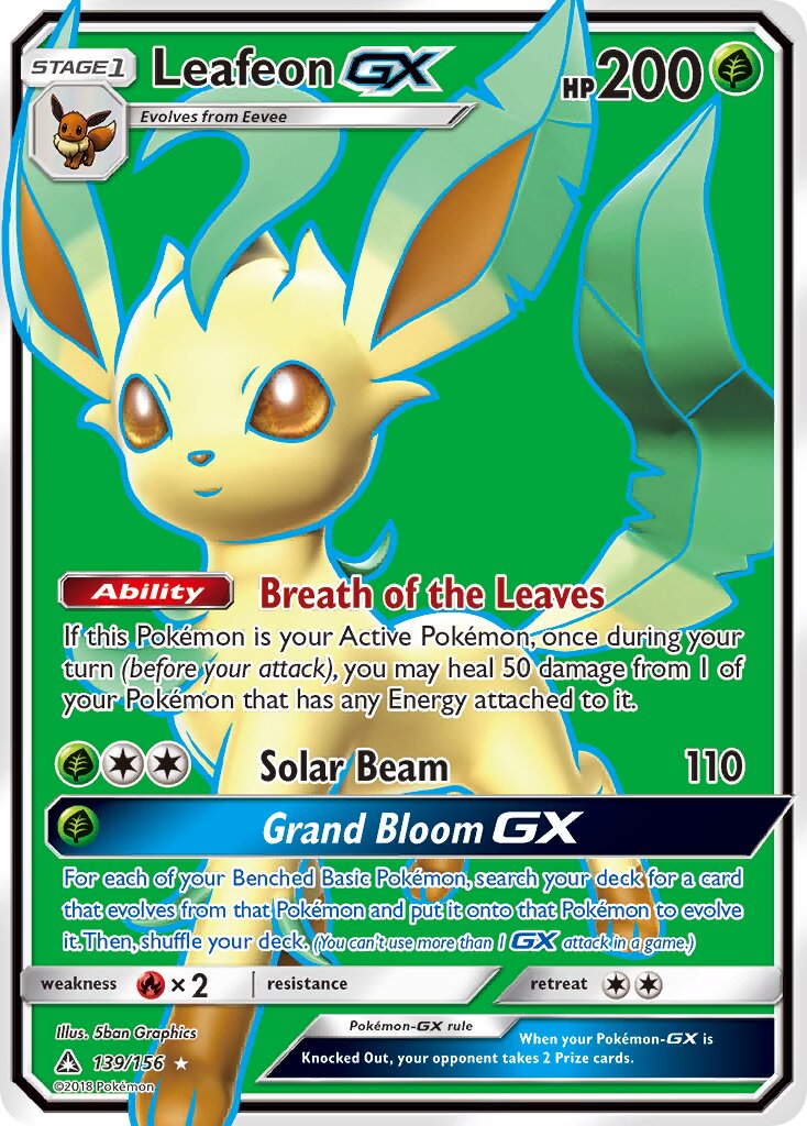 Leafeon-GX 139/173 — Ultra Prism (English Pokémon TCG card)