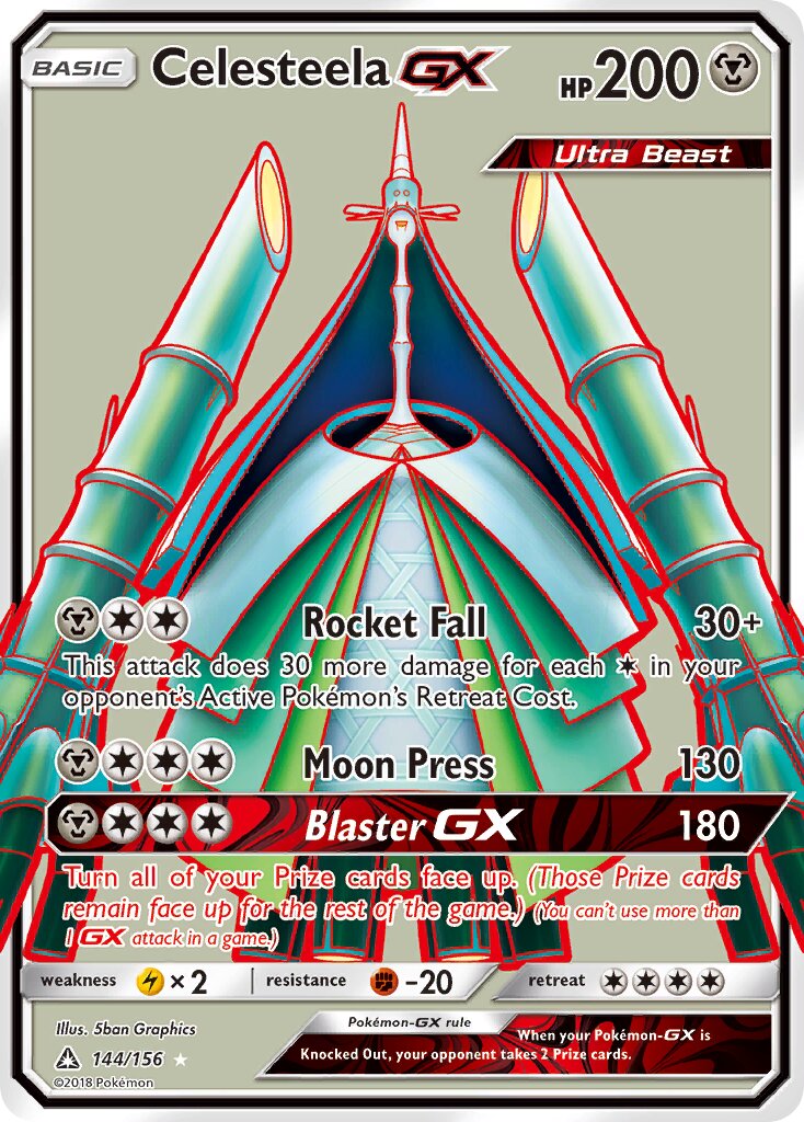 Celesteela-GX 144/173 — Ultra Prism (English Pokémon TCG card)