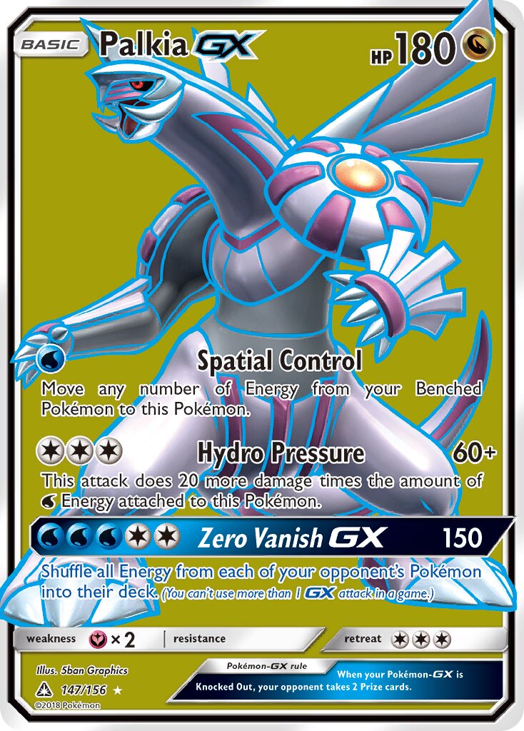 Palkia-GX 147/173 — Ultra Prism (English Pokémon TCG card)