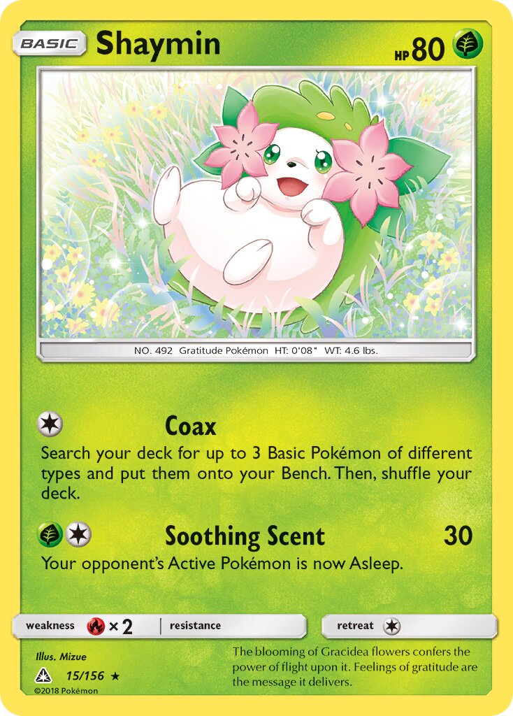 Shaymin 015/173 — Ultra Prism (English Pokémon TCG card)