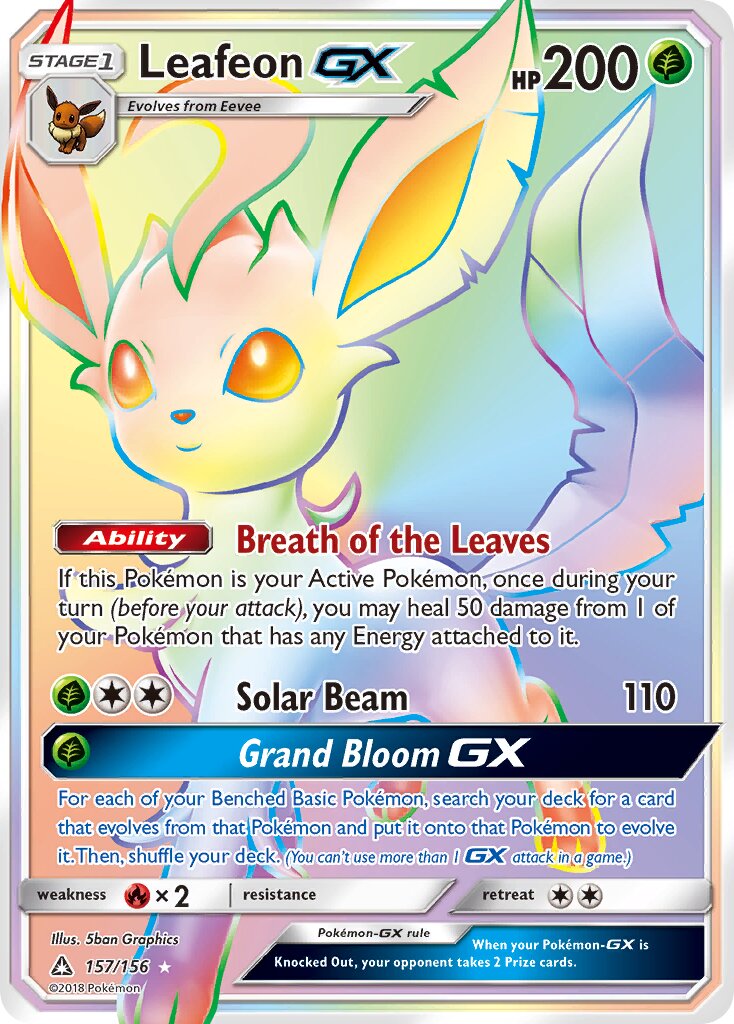 Leafeon-GX 157/173 — Ultra Prism (English Pokémon TCG card)