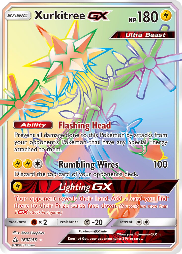 Xurkitree-GX 160/173 — Ultra Prism (English Pokémon TCG card)