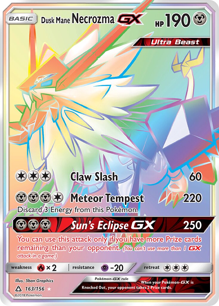 Dusk Mane Necrozma-GX 163/173 — Ultra Prism (English Pokémon TCG card)