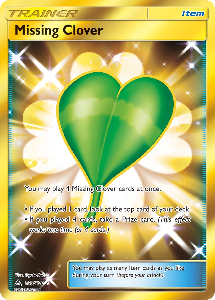 Missing Clover 168/173 — Ultra Prism (English Pokémon TCG card)
