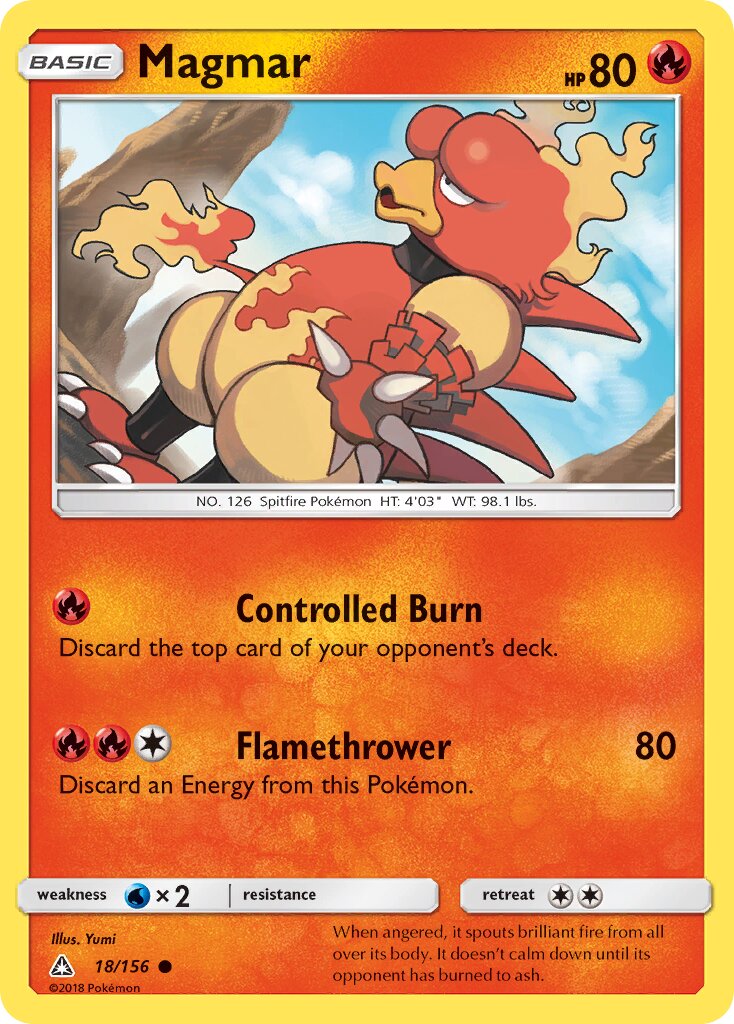 Magmar 018/173 — Ultra Prism (English Pokémon TCG card)