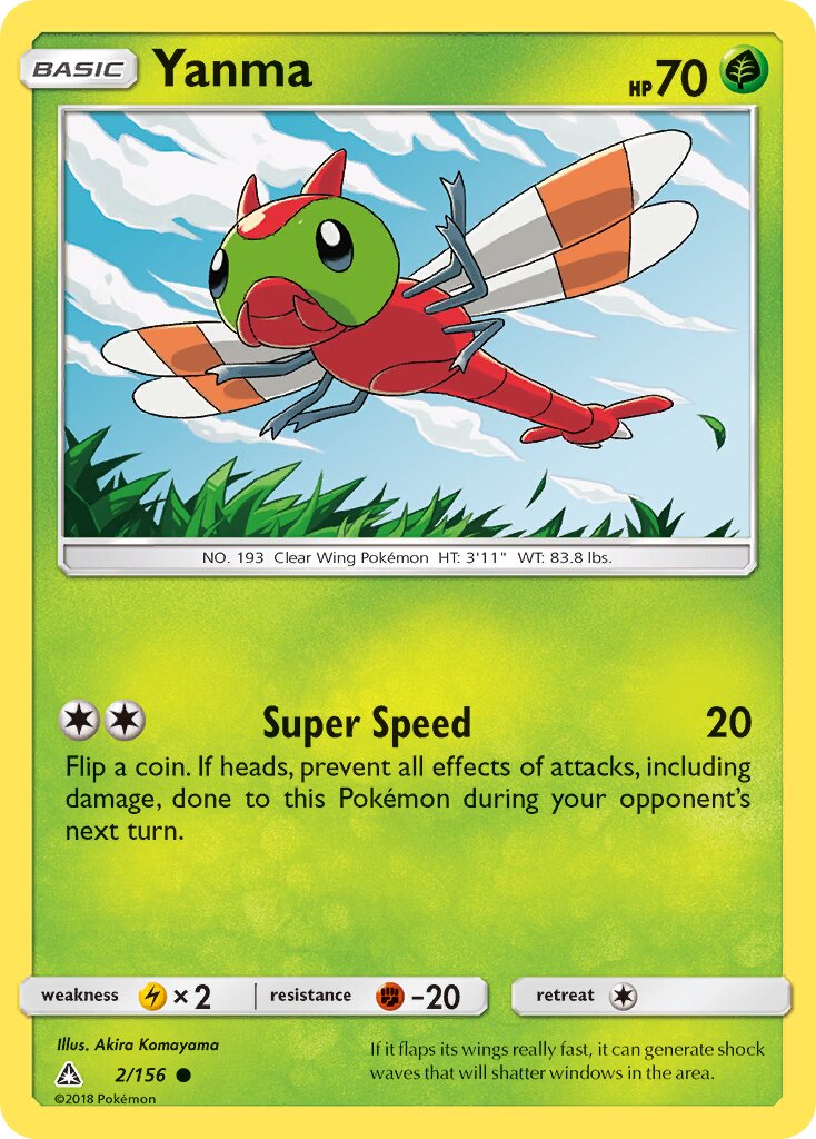 Yanma 002/173 — Ultra Prism (English Pokémon TCG card)