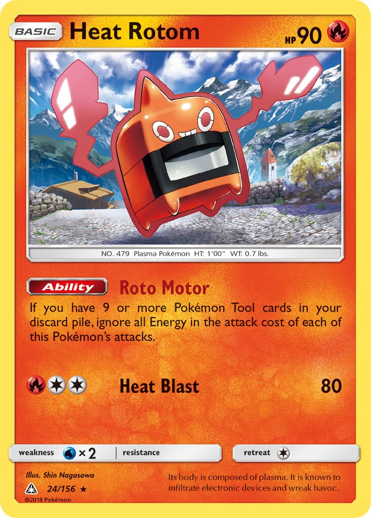 Heat Rotom 024/173 — Ultra Prism (English Pokémon TCG card)