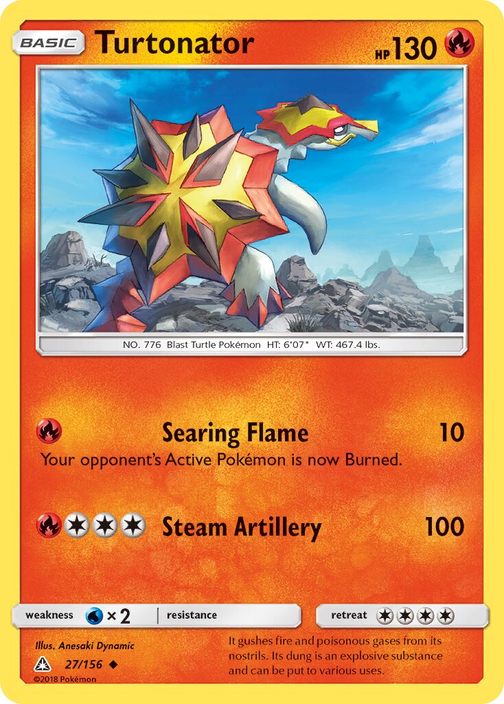 Turtonator 027/173 — Ultra Prism (English Pokémon TCG card)