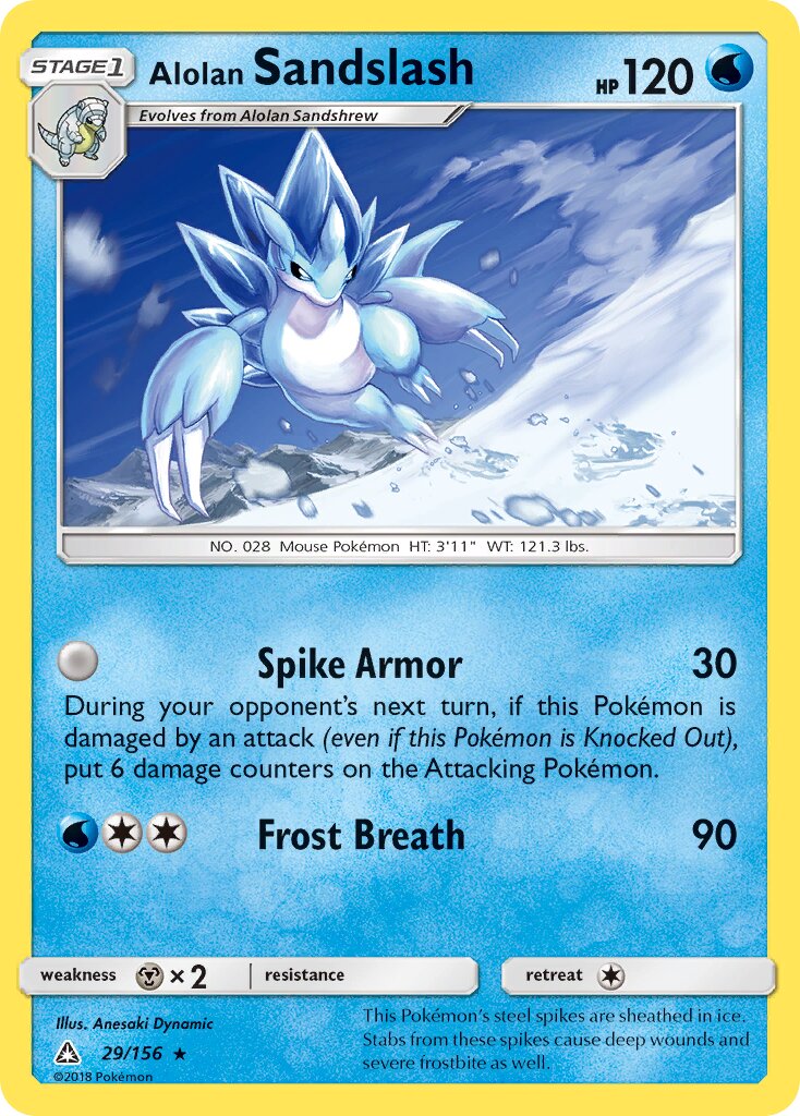 Alolan Sandslash 029/173 — Ultra Prism (English Pokémon TCG card)
