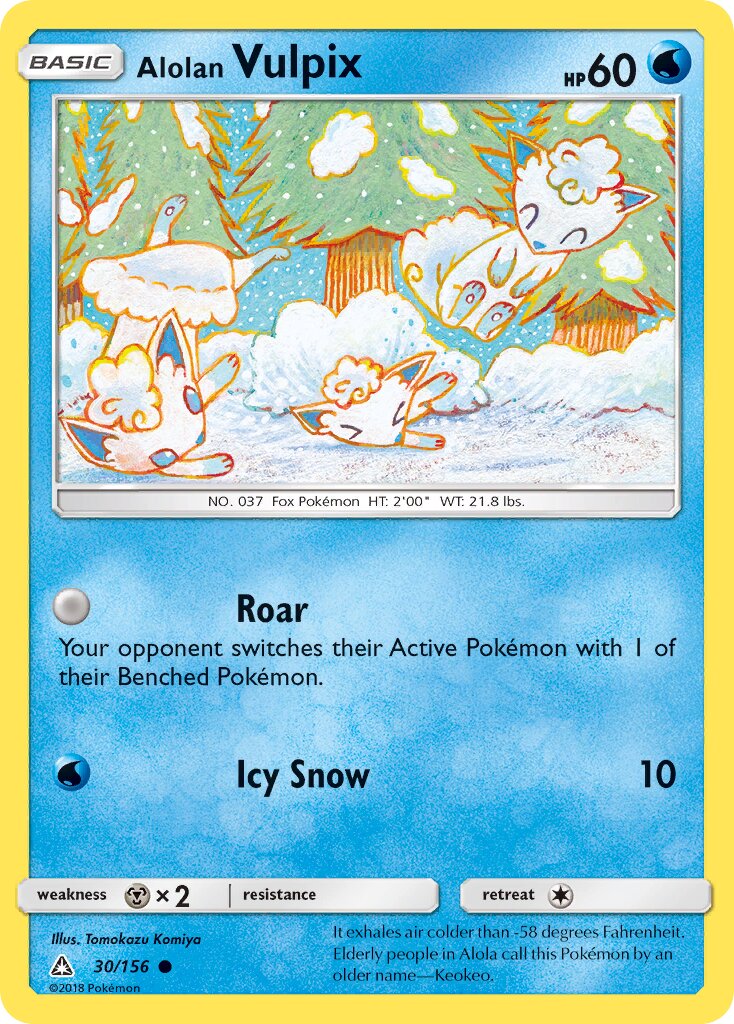 Alolan Vulpix 030/173 — Ultra Prism (English Pokémon TCG card)