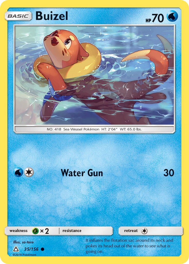 Buizel 035/173 — Ultra Prism (English Pokémon TCG card)