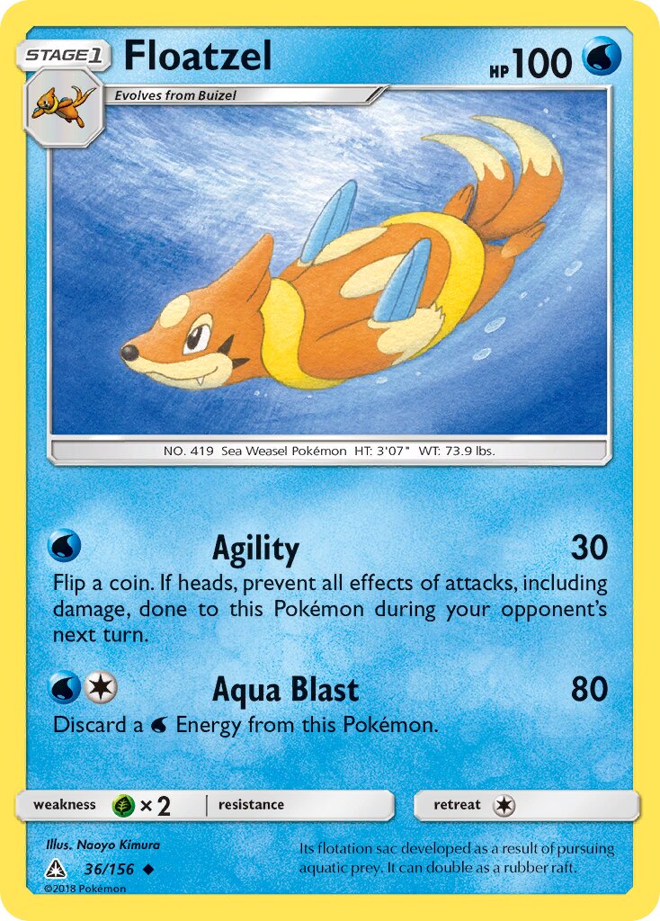 Floatzel 036/173 — Ultra Prism (English Pokémon TCG card)