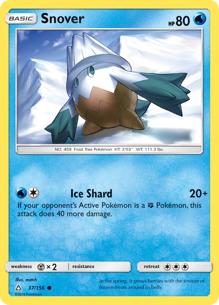 Snover 037/173 — Ultra Prism (English Pokémon TCG card)