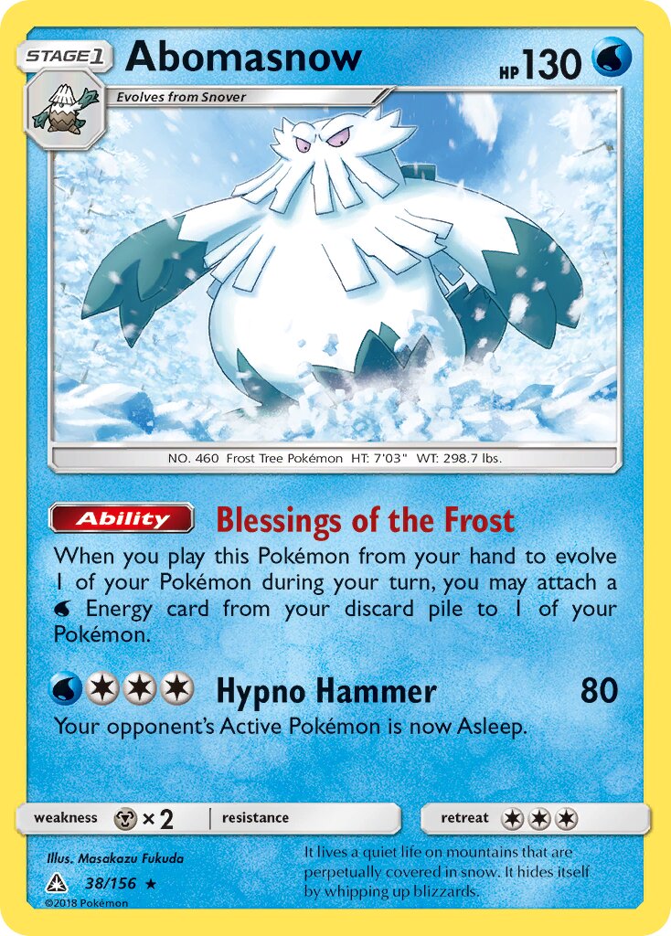 Abomasnow 038/173 — Ultra Prism (English Pokémon TCG card)