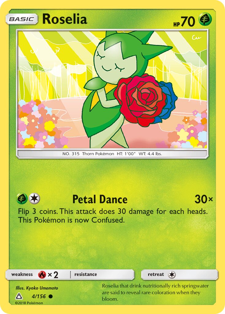 Roselia 004/173 — Ultra Prism (English Pokémon TCG card)
