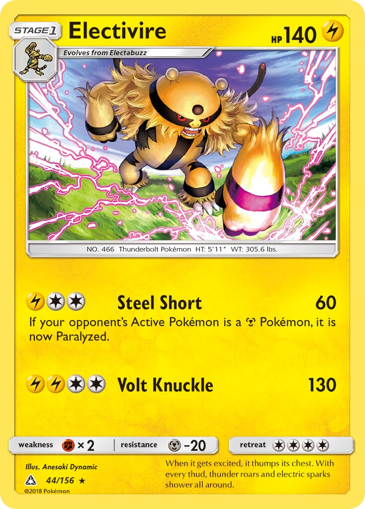 Electivire 044/173 — Ultra Prism (English Pokémon TCG card)