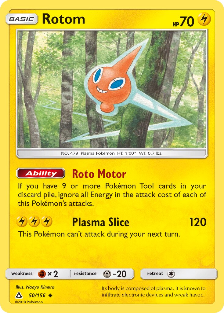Rotom 050/173 — Ultra Prism (English Pokémon TCG card)