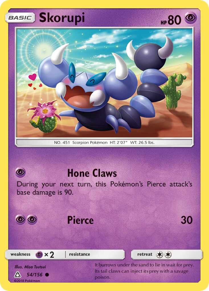 Skorupi 054/173 — Ultra Prism (English Pokémon TCG card)