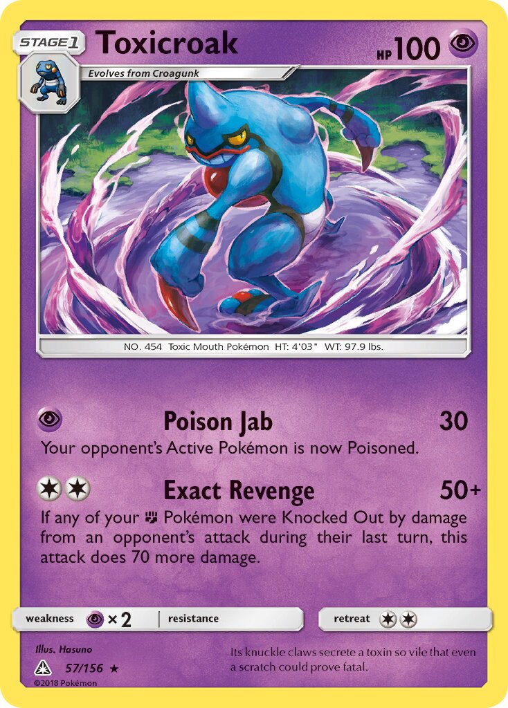 Toxicroak 057/173 — Ultra Prism (English Pokémon TCG card)