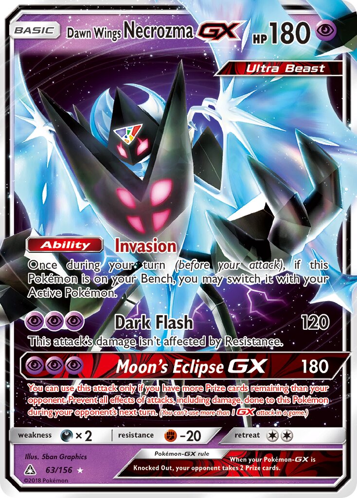 Dawn Wings Necrozma-GX 063/173 — Ultra Prism (English Pokémon TCG card)