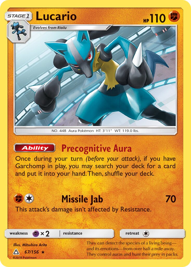 Lucario 067/173 — Ultra Prism (English Pokémon TCG card)