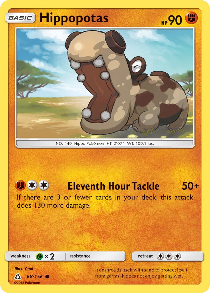 Hippopotas 068/173 — Ultra Prism (English Pokémon TCG card)